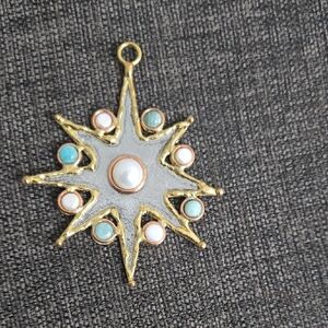 Starburst Pendant w/stones
